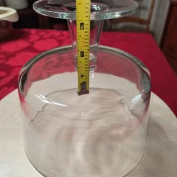 Vintage clear glass pedestal bowl - Picture 6 of 8